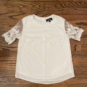 Lulus-Lisa Marie white embroidered top. Size small